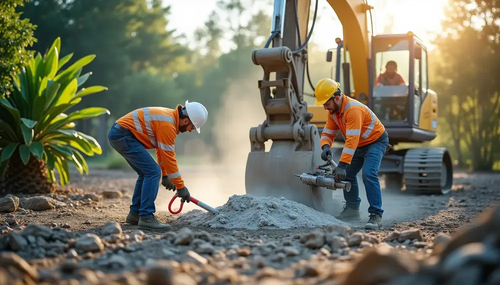 Nachhaltige Techniken für das Abbrechen von Betonfundamenten